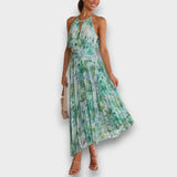 LÍVIA - VESTIDO ELEGANTE DE VERÃO COM ESTAMPA FLORAL