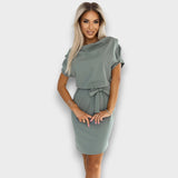 ROXI - VESTIDO ELEGANTE COM DECOTE DRAPEADO