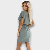ROXI - VESTIDO ELEGANTE COM DECOTE DRAPEADO