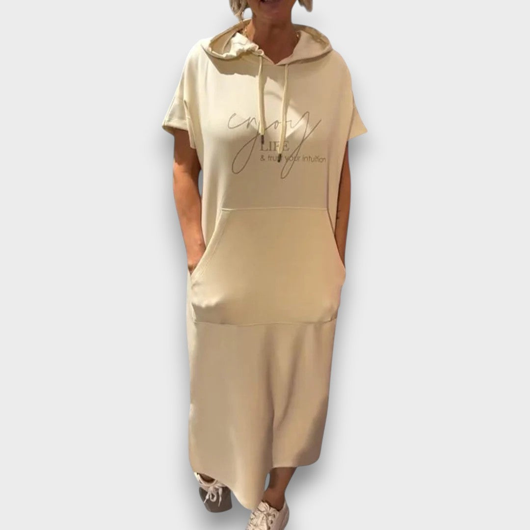 ANA - VESTIDO CASUAL COM CAPUZ