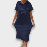 ANA - VESTIDO CASUAL COM CAPUZ