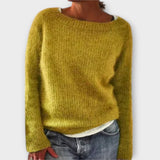 Regine - Sweater de Malha de Cor Única