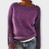 Regine - Sweater de Malha de Cor Única