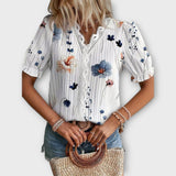 Emily - Blusa estilosa com decote pontudo