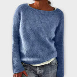 Regine - Sweater de Malha de Cor Única
