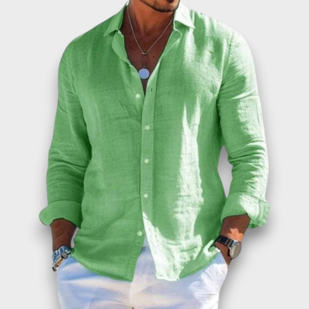 TIAGO - CAMISA CASUAL MASCULINA EM LINHO