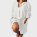 Blusa de linho casual para uso diário