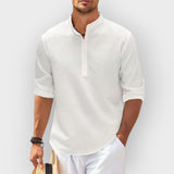 Camisa de manga longa com colarinho para homens