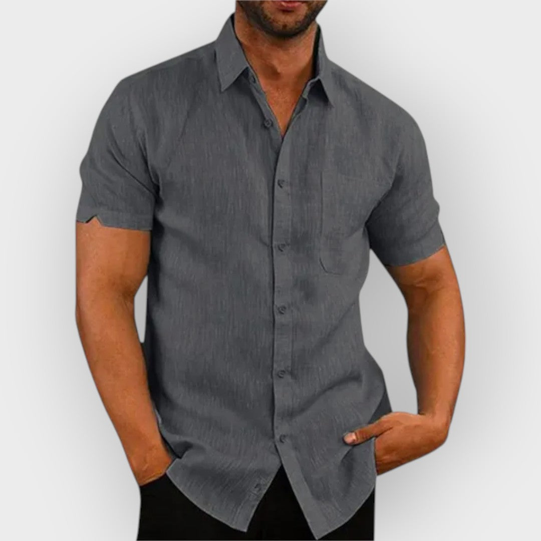 Camisa casual com botões para homens
