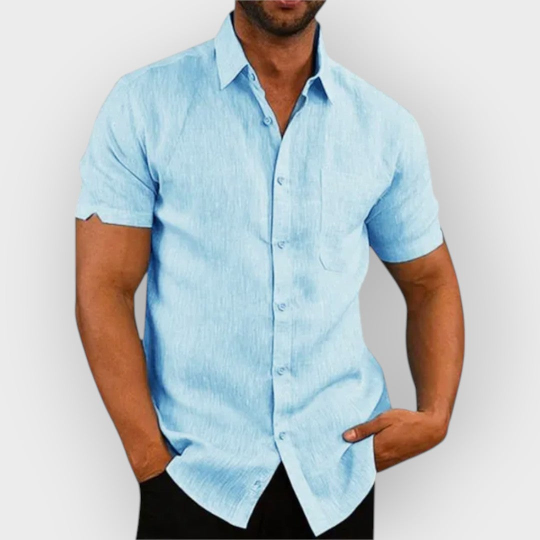 Camisa casual com botões para homens