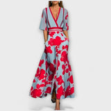 Elise - Vestido Elegante com Estampa Floral