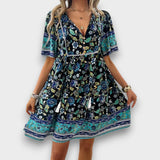 CRISTINA - VESTIDO FLORAL ELEGANTE