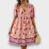 CRISTINA - VESTIDO FLORAL ELEGANTE