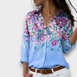 CONSTANÇA - BLUSA ELEGANTE COM ESTAMPADO CONTEMPORÂNEO