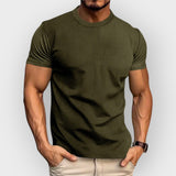 Camiseta de gola redonda para homens