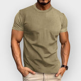 Camiseta de gola redonda para homens