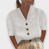 PAULA - BLUSA LEVE COM BOTÕES ESTILO RETRO