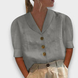 PAULA - BLUSA LEVE COM BOTÕES ESTILO RETRO