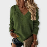 Jane - Sweater Aconchegante com Decote em V