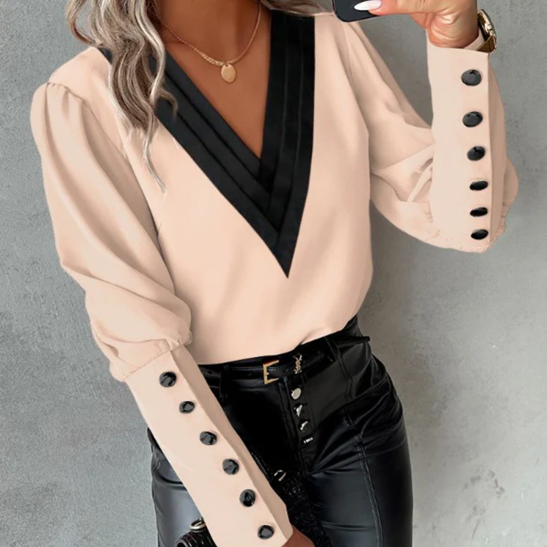 SORAIA - BLUSA ELEGANTE COM DETALHE ITALIANO