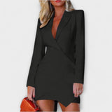 Vestido Blazer Feminino com Mangas Longas