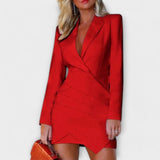 Vestido Blazer Feminino com Mangas Longas