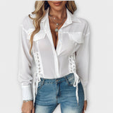 Natalie - Camisa polo de manga longa