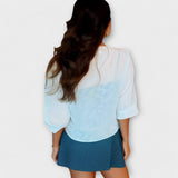 Olivia - Blusa com frente aberta