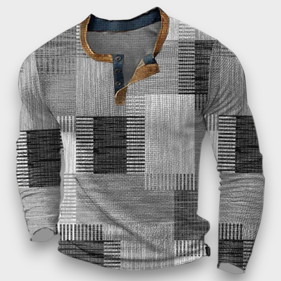 RENATO -  CAMISOLA ELEGANTE COM ESTAMPA GEOMÉTRICA