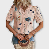 Emily - Blusa estilosa com decote pontudo