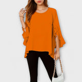 Blusa Aria - Primavera com decote redondo