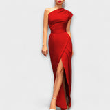 Vestido de Festa Assimétrico Elegante