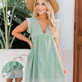 JOANINA - VESTIDO CURTO COM BABADOS ESTILOSO