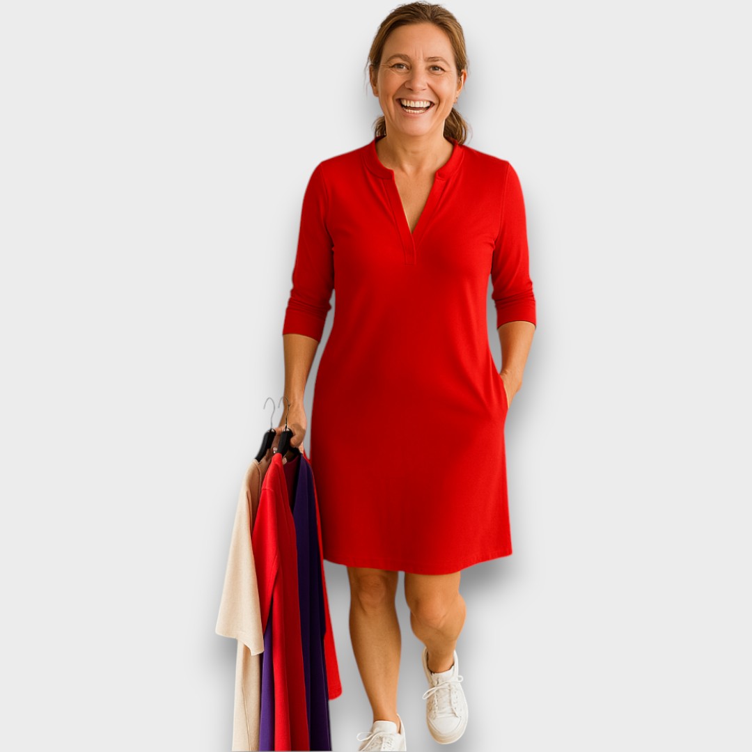 EMÍLIA - VESTIDO MIDI MODERNO