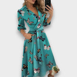 FILIPA - VESTIDO MIDI ELEGANTE DECOTADO