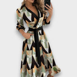 FILIPA - VESTIDO MIDI ELEGANTE DECOTADO