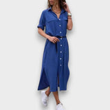 LARISSA – VESTIDO ELEGANTE DE PRIMAVERA ABOTOADO