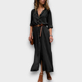 LARISSA – VESTIDO ELEGANTE DE PRIMAVERA ABOTOADO