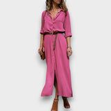 LARISSA – VESTIDO ELEGANTE DE PRIMAVERA ABOTOADO
