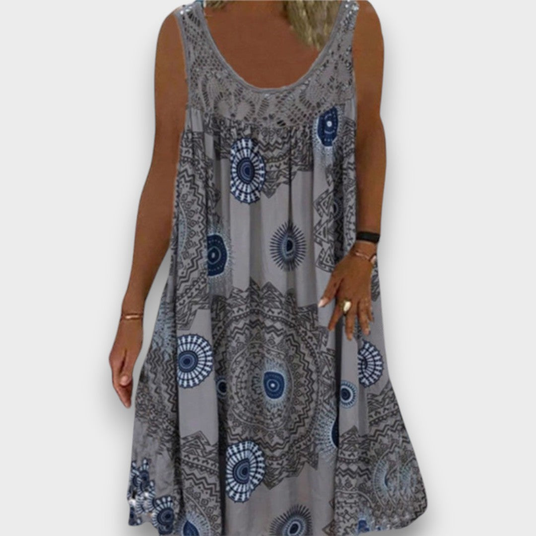 LÚCIA - VESTIDO CASUAL DE PRIMAVERA COM TECIDO LEVE