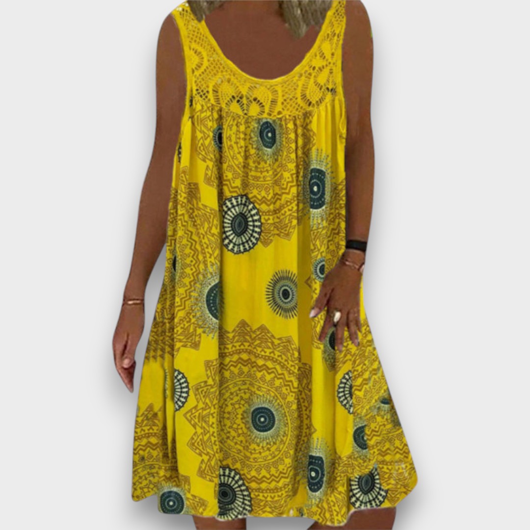 LÚCIA - VESTIDO CASUAL DE PRIMAVERA COM TECIDO LEVE
