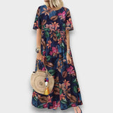 RAQUEL - VESTIDO MAXI FLORAL VIBRANTE