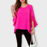 Blusa Aria - Primavera com decote redondo