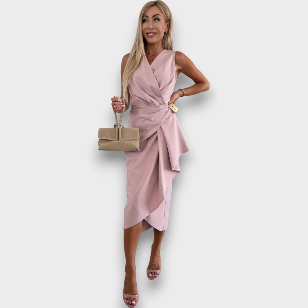 SANDRA - VESTIDO DE CETIM ELEGANTE