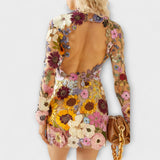 Dolores - Vestido com Estampa Floral 3D