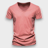 SAMUEL - T-SHIRT COM GOLA V MODERNA JUSTA