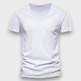 SAMUEL - T-SHIRT COM GOLA V MODERNA JUSTA