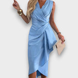 SANDRA - VESTIDO DE CETIM ELEGANTE