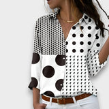 CONSTANÇA - BLUSA ELEGANTE COM ESTAMPADO CONTEMPORÂNEO